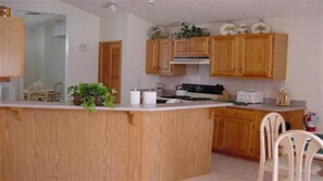 Family Villa, Hot Tub, Garden Area | Shared kitchen | Fridge, microwave, oven