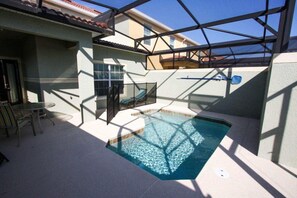 Family Condo, Balcony, Garden Area | Outdoor pool | 2 outdoor pools, pool umbrellas, pool loungers - Ov4256 - Paradise Palms - 5 Bed 4 Baths Townhome (Kissimmee)