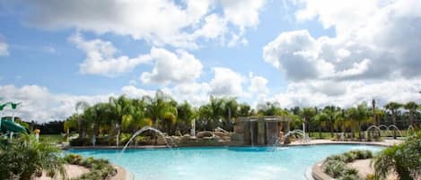 Family Condo, Balcony, Garden Area | Outdoor pool | 2 outdoor pools, pool umbrellas, pool loungers