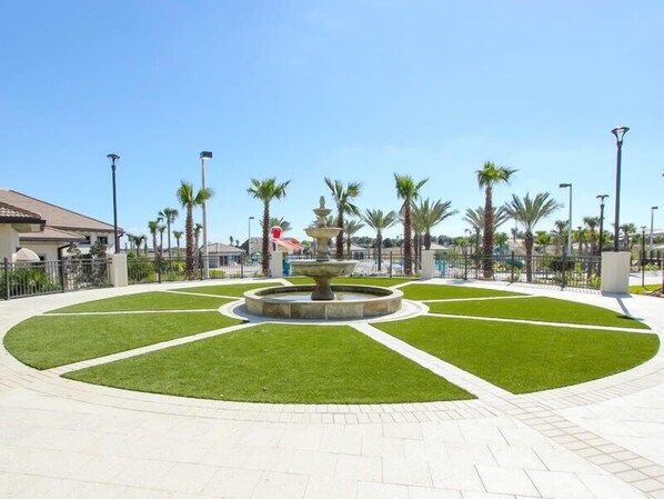 Family Villa, Balcony, Garden Area | Fountain