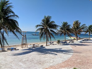Ubicación cercana a la playa y toallas de playa