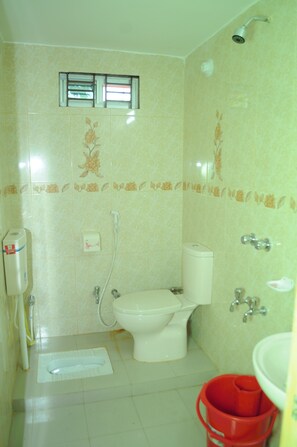 Deluxe Double Room, 1 Queen Bed, Non Smoking | Bathroom | Shower, slippers, towels - Tamim Resort (Sreemangal)