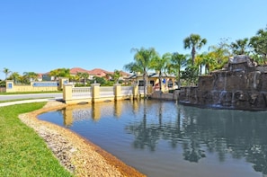 Family Townhome, Garden Area | Natural pool
