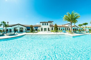 Seasonal outdoor pool, free pool cabanas, pool umbrellas - Fd88884 - Windsor At Westside Resort - 5 Bed 4.5 Baths Townhouse (Kissimmee)