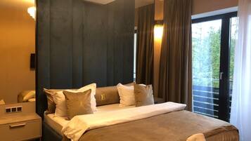 Caja fuerte, sistema de insonorización, ropa de cama