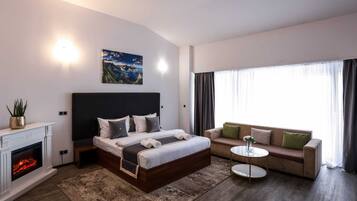 Apartamento conforto, 1 quarto, vista para o jardim | Cofres nos quartos, quartos à prova de som, roupa de cama