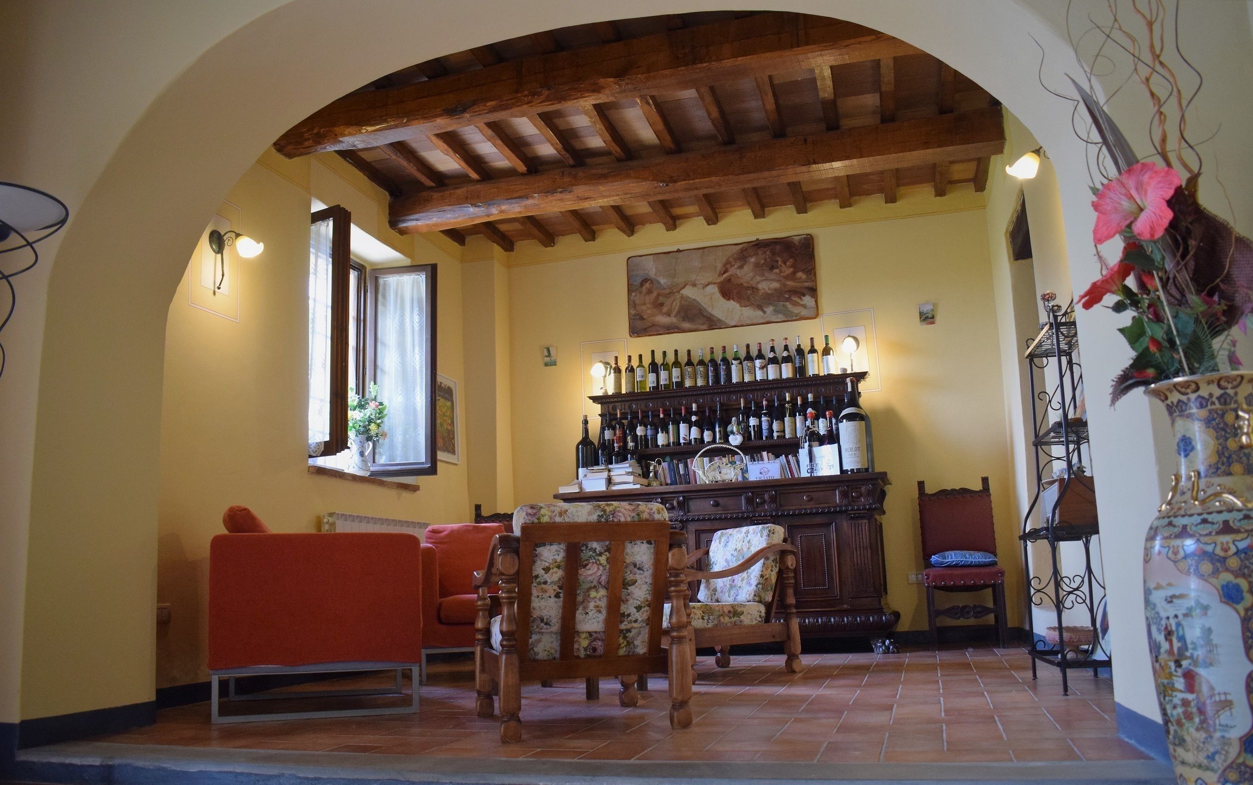 Área de estar no saguão