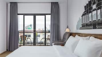 Kamar Double Deluks | Seprai katun Mesir, seprai premium, minibar, dan brankas