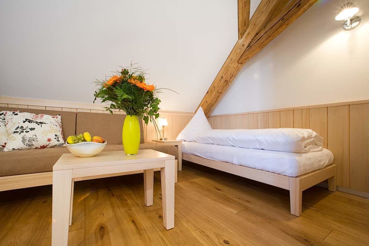 Habitación individual económica | Escritorio, cunas, wifi gratis y ropa de cama
