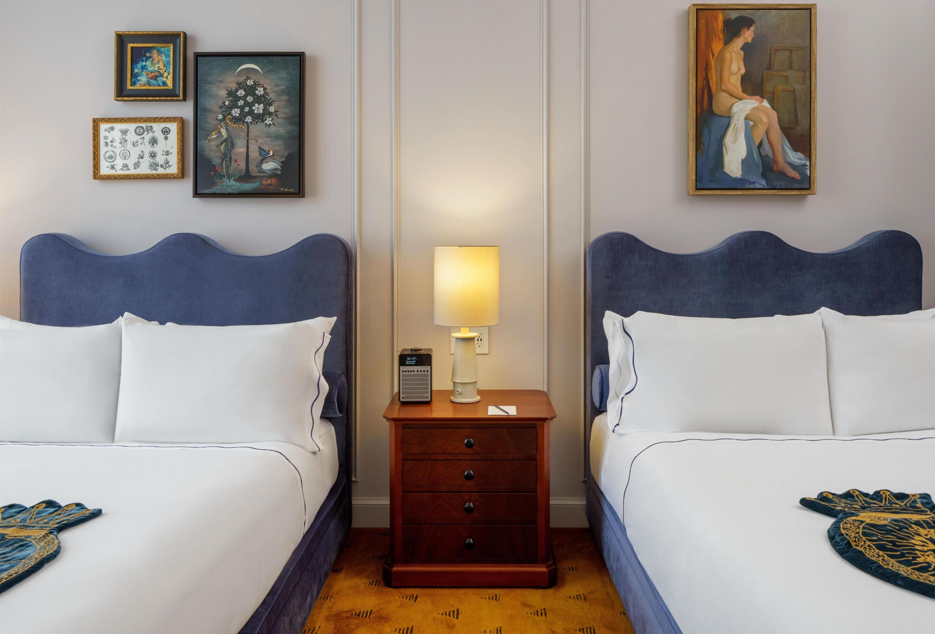 Room, 2 Double Beds | 1 bedroom, premium bedding, pillowtop beds, minibar