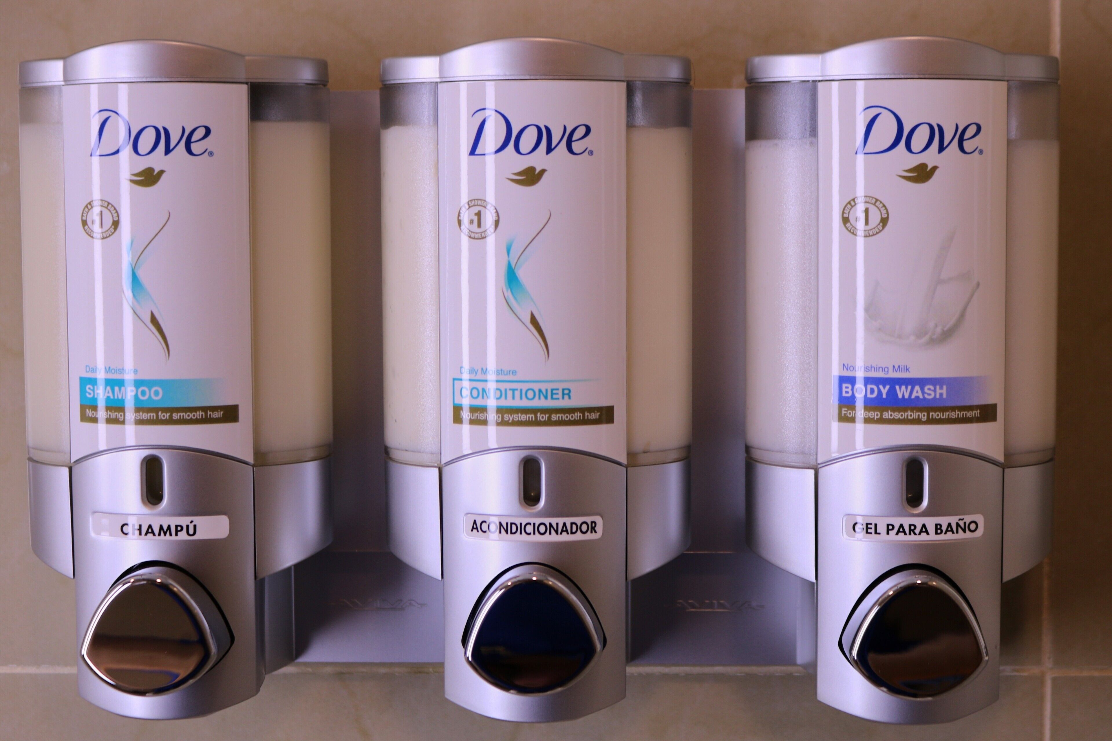 eco-friendly toiletries, hair dryer, towels, soap