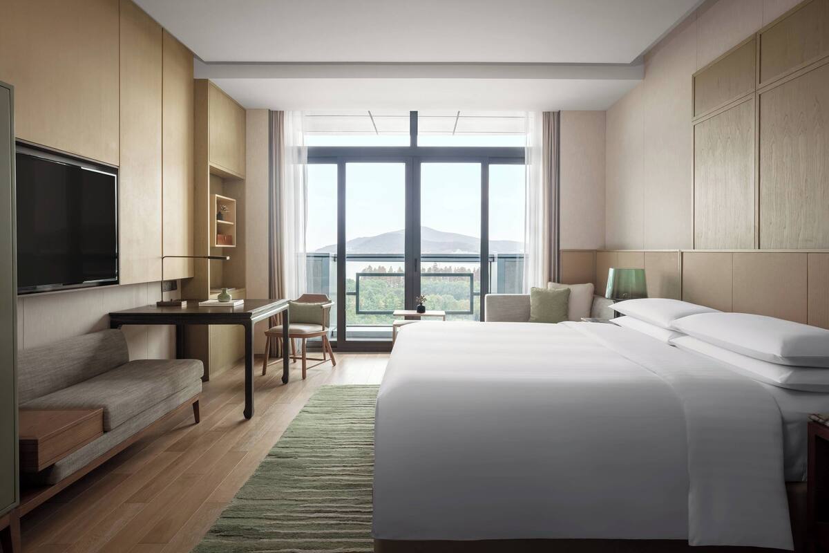 Pillow-top beds, minibar, in-room safe, desk