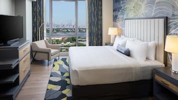 In-room safe, desk, laptop workspace, blackout drapes