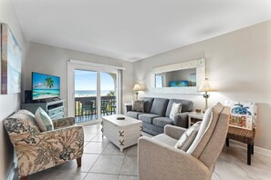 Smart TV, offices - St. Augustine Beach Condo – Oceanfront, Private Balcony & Resort Amenities (St. Augustine Beach)