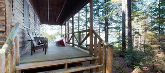 Lakefront cabin with private dock & beach access