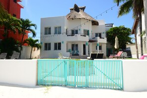 view of the house from the beach