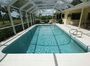 Piscina externa, piscina aquecida