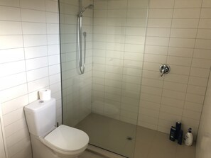 Shower, hair dryer, towels, soap - Strowan House 1 - Stylish Comfort (Strowan)