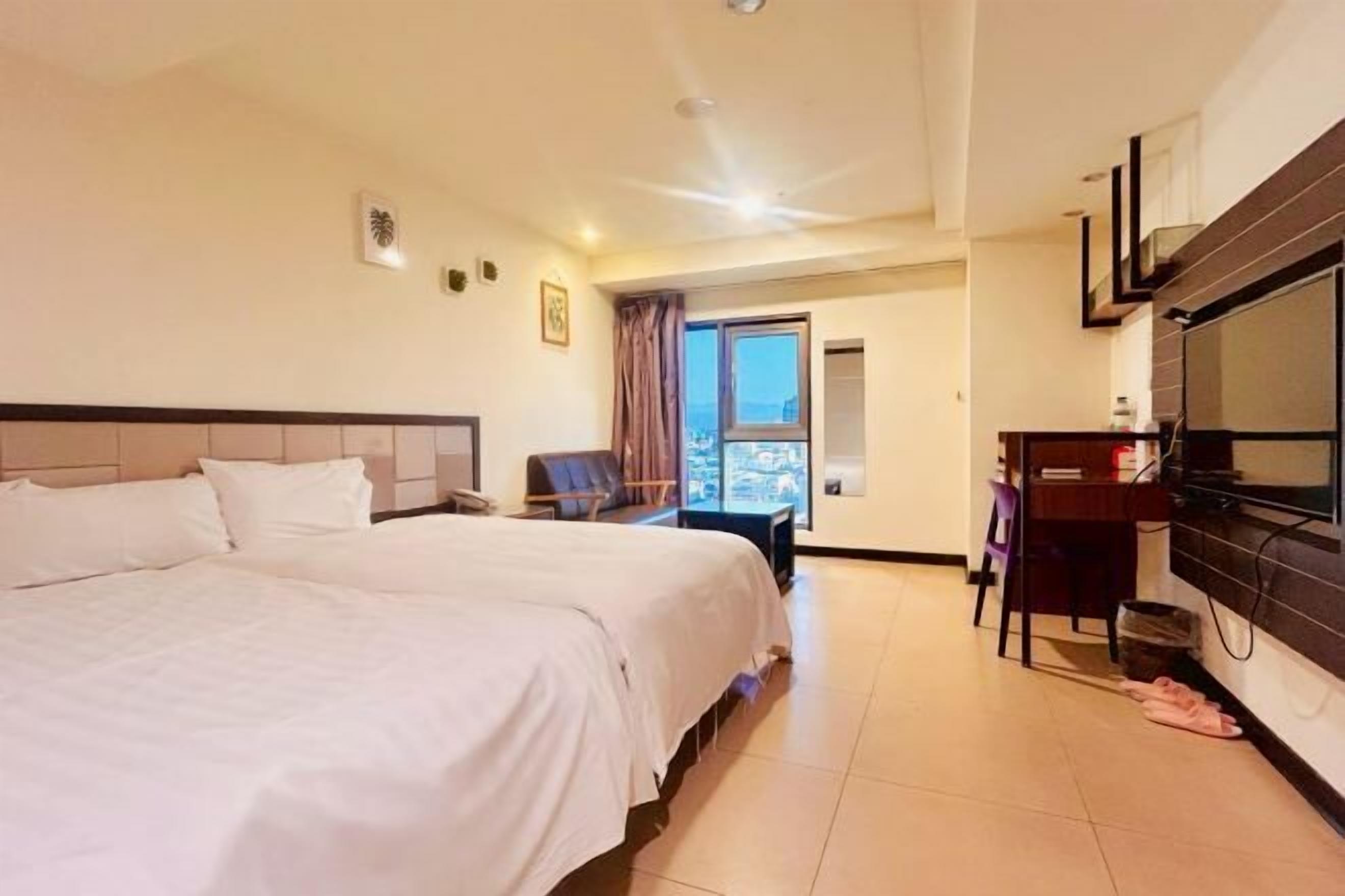 Down comforters, individually decorated, individually furnished, desk