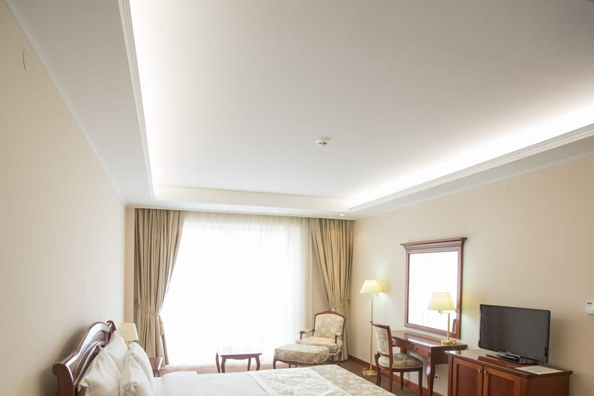 Suite Exécutive, terrasse | Draps en coton égyptien, literie de qualité supérieure, minibar