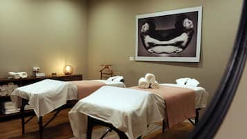 Couples treatment rooms, hot stone massages, deep-tissue massages