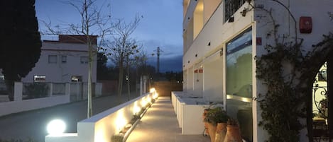 Front of property – evening/night