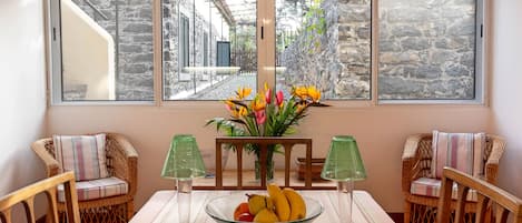 Cottage, 1 Double Bed | Private kitchen | Full-sized fridge, microwave, oven, stovetop