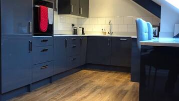 The Studio Apartment, 2 Bedrooms, En-Suite | Private kitchen | Full-sized fridge, microwave, oven, dishwasher