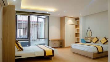Premium bedding, individually decorated, individually furnished, desk