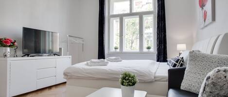 1 Schlafzimmer, Bügeleisen/Bügelbrett, kostenloses WLAN, Bettwäsche