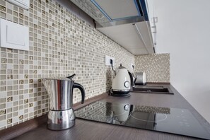 Fridge, microwave, oven, stovetop - New Studio in the central area (Praha)