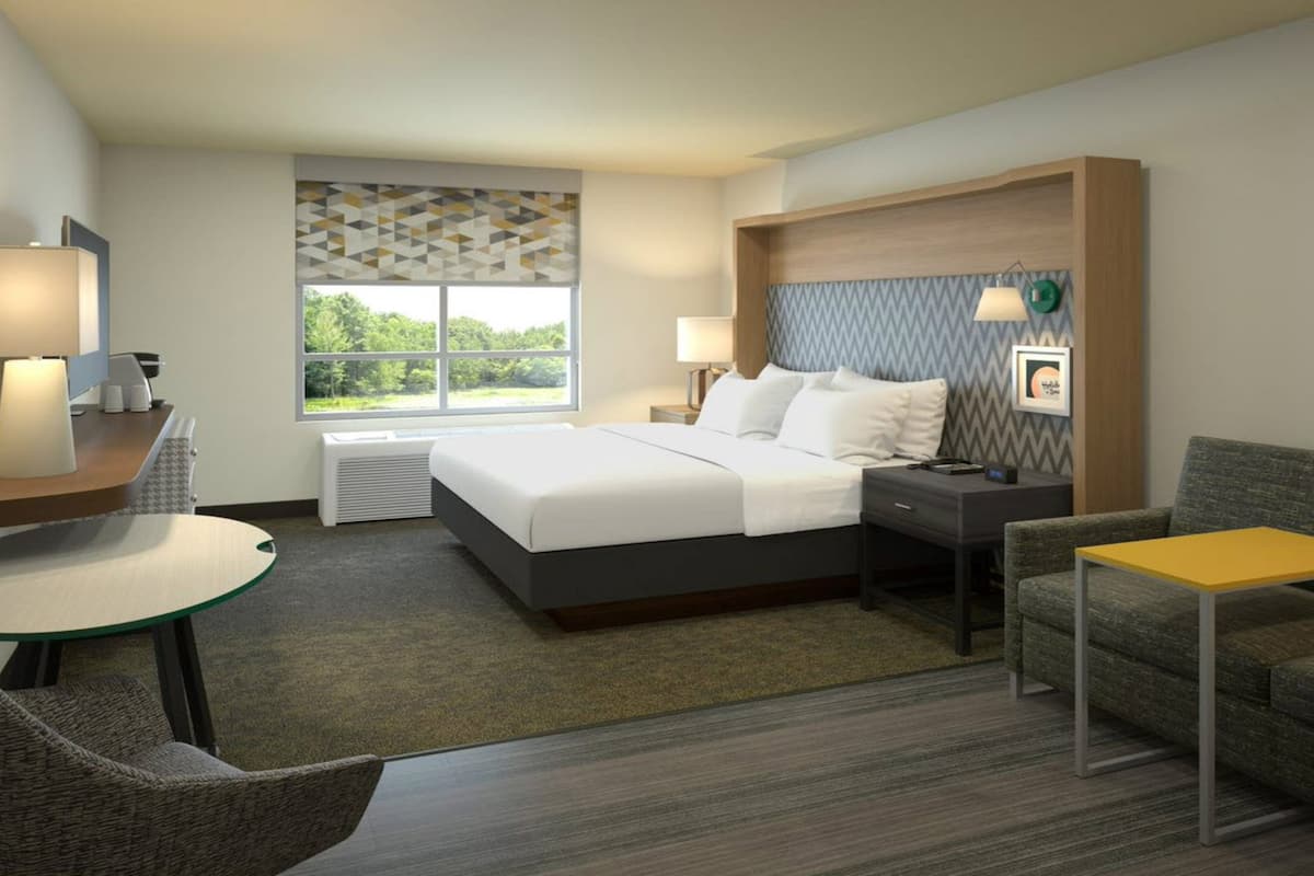 standard room, 1 king bed, refrigerator | 1 bedroom, in-room safe, individually furnished, desk