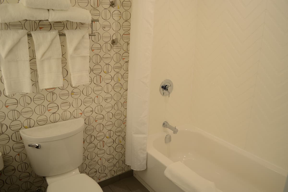 free toiletries, hair dryer, towels, soap