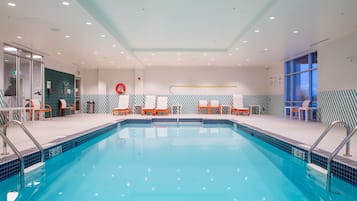 Indoor pool, open 6 AM to 10:00 PM, sun loungers