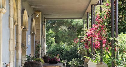Castle near the sea with pool, park and views