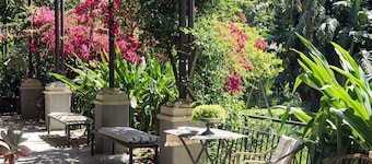 Castle near the sea with pool, park and views