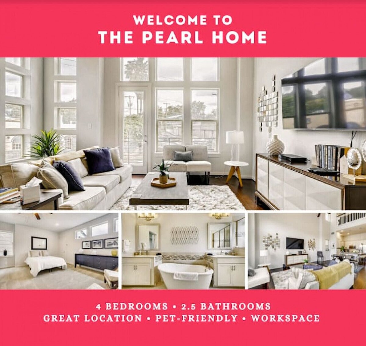 Stunning 4-Bedroom Home Nearby Pearl / Patio