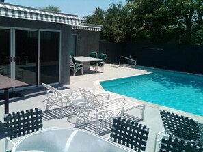 A heated pool
