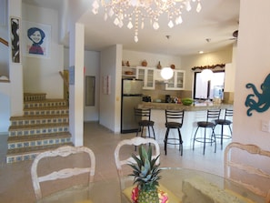 Dining - Private Villa in Akumal, Steps to Yal Ku Lagoon Half Moon Bay, Huge Heated Pool (Akumal)