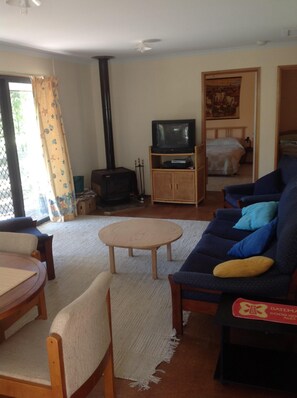 テレビ、DVD プレーヤー、書庫、ミュージックライブラリ