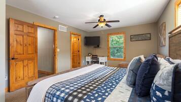 4 dormitorios, tabla de planchar con plancha, cuna de viaje