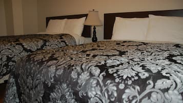 Desk, free WiFi, bed sheets