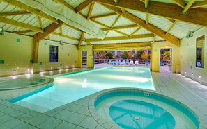 The partially covered pool is a big hit with the kids and is the perfect way to cool off when getting a nice tan.