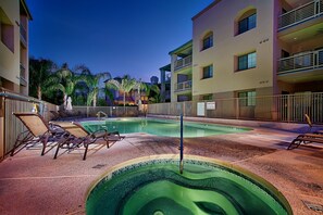 Enjoy resort style amenities without resort fees! Relaxing heated pool and spa.