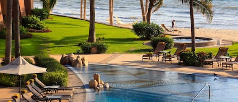 Een verwarmd zwembad