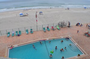 A heated pool - Direct Oceanfront, Newly Renovated 2-Bedroom, 2-Bath Condo - No Drive Beach (Daytona Beach Shores)
