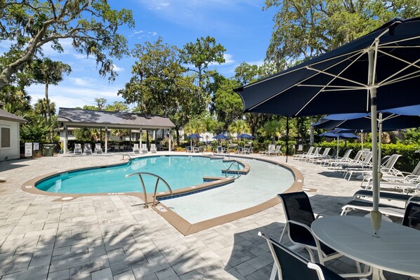 Outdoor pool, a heated pool