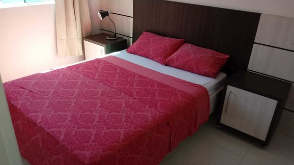 Blackout curtains, rollaway beds, free WiFi, bed sheets
