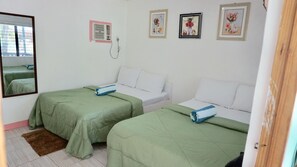 Deluxe Double Room, 2 Double Beds, Sea View (2 Adults + 1 Child) | Down comforters, individually decorated, individually furnished, desk - Mabuhay Thresher Dive (Daanbantayan)