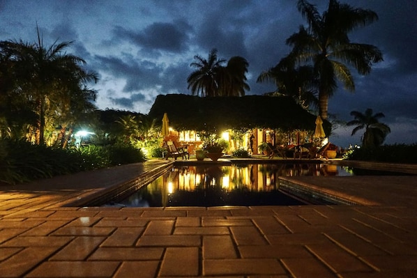 Front of property – evening/night
